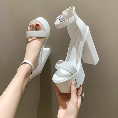 Super High Heels Women's Shoes Fashion Elegant High Heel Sandals Women Party Wedding Pumps Women Luxury Peep Toe Platform Sandal
