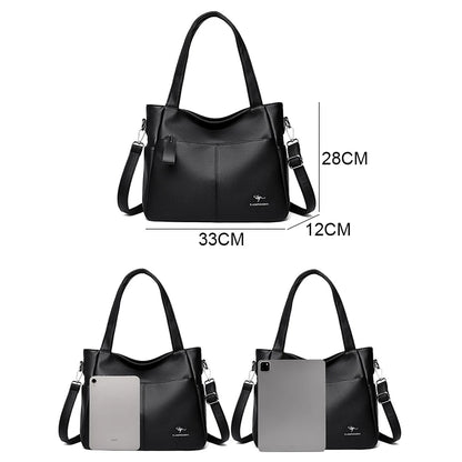 High Quality Soft Leather Shoulder Crossbody Bags For Women Large Capacity Luxury Bag Brand Designer Casual Handbag Sac A Main