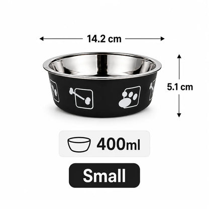 Stainless Steel Pet Bowl Thickened Anti Slip Dog Food Bowl Anti Knock Over Water Basin Pet Feeder for Cats Dogs