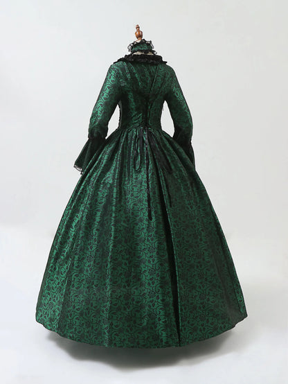 Cosplay Marie Antoinette Dress Medieval Flare Sleeve Victorian Party Formal Gown Renaissance Gothic Floral Robe