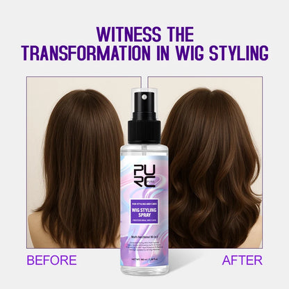 PURC Argan Oil Wig Hair Styling Spray for Women 450° Heat Protection Keratin Smooth Shiny Hair Treatment Hair Care 100ml