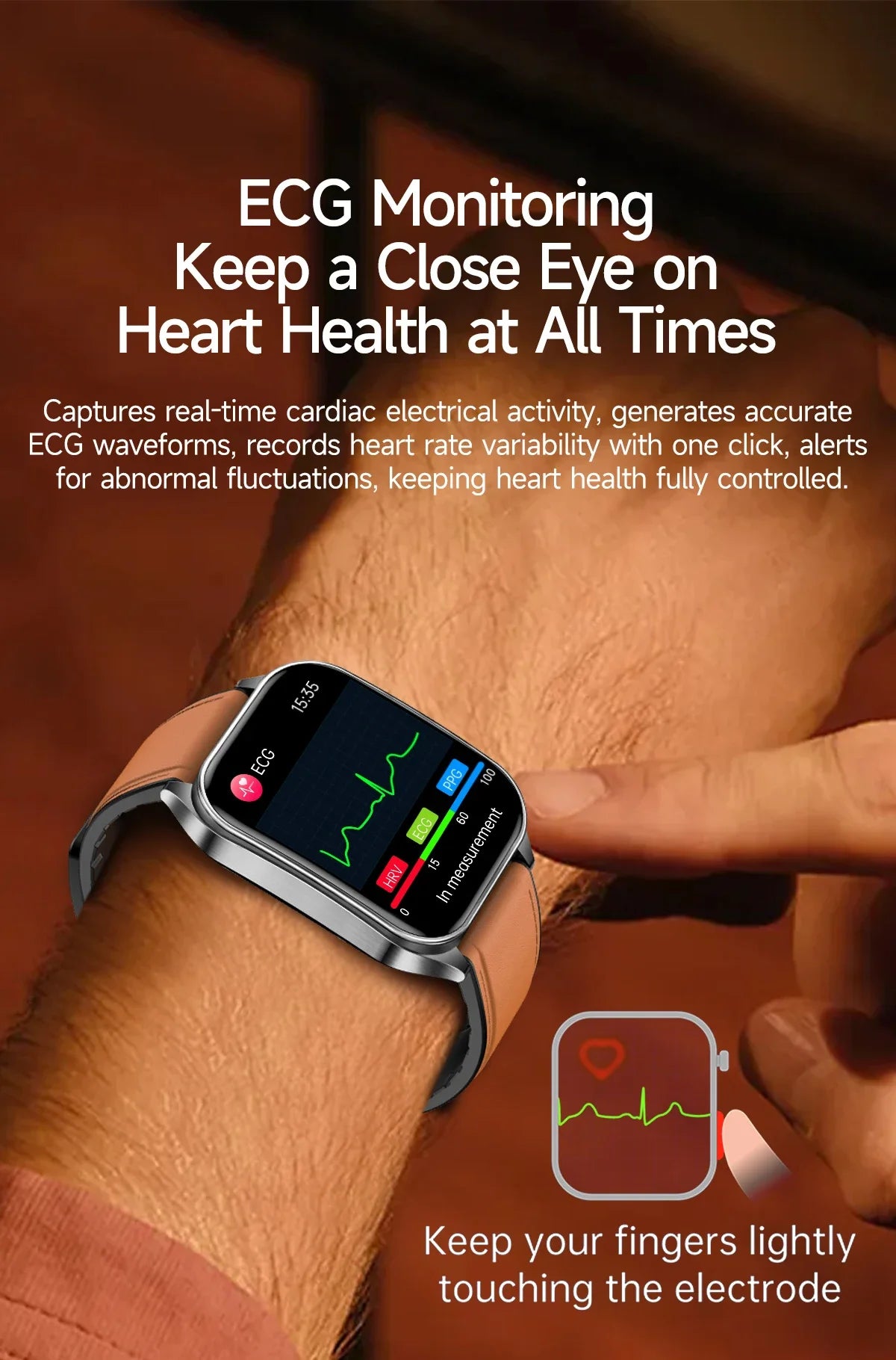2026 New Health Smart Watch Laser Therapy Reduce Three Highs Blood Oxygen Pressure Uric Acid Blood Lipid ECG Smartwatch For Man