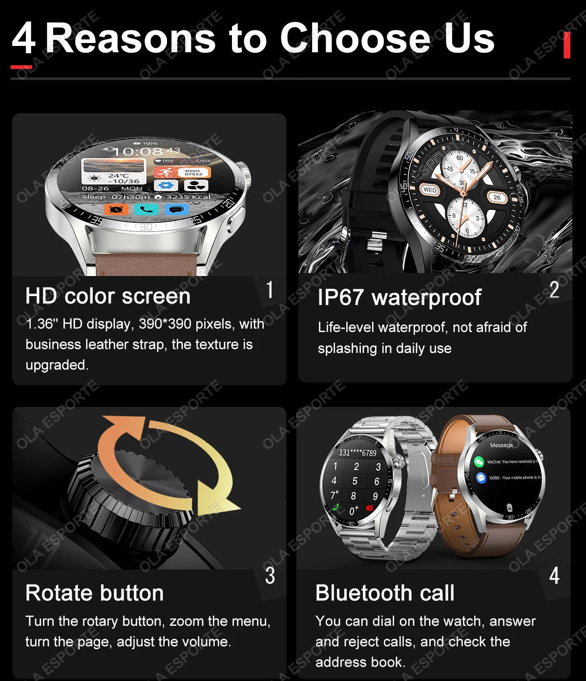 2025 New Smart Watch Men Women GPS 1.36'' AMOLED Touch Screen Smartwatch Heat Rate Monitor BT Call Sport Smart Watches Men Women