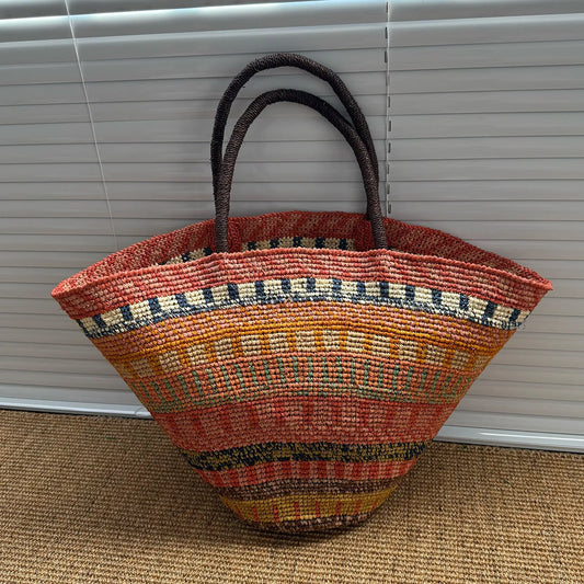 Color Raffia Straw Lady Shoulder Bag Designer Luxury Handbags Large Bag Handmade Summer Beach Purses