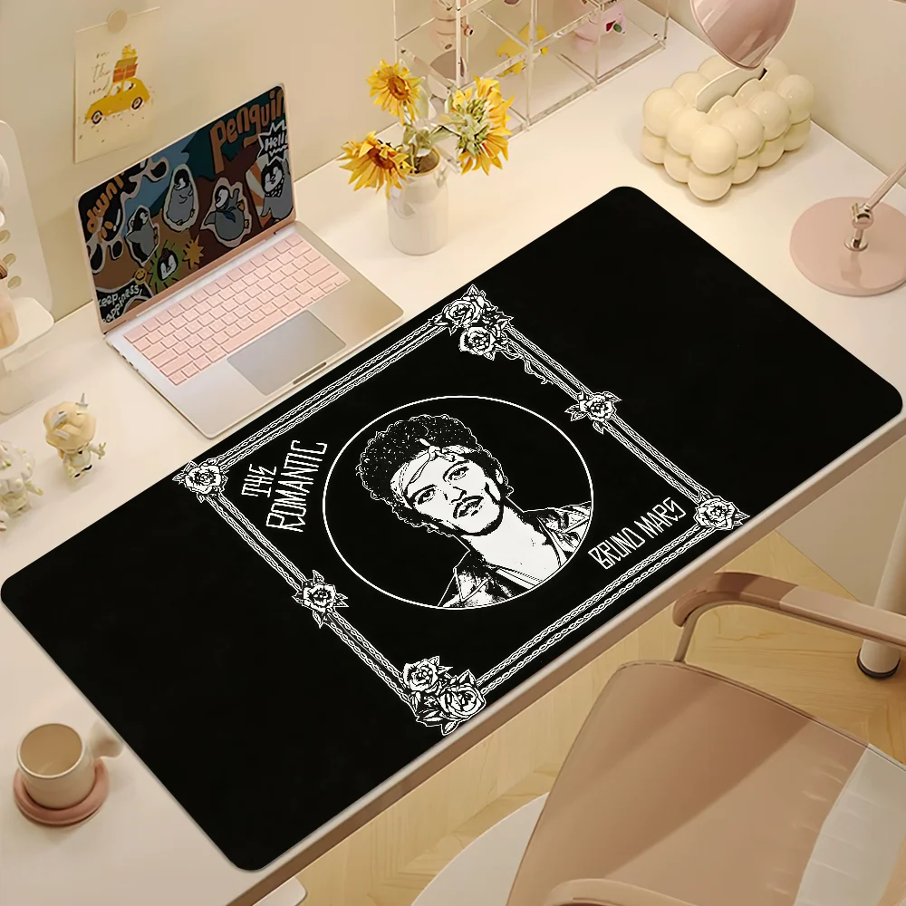 Singer B-Bruno Mars Mouse Pad Large Non-slip Lockedge Desktop Computer Desk Mat Keyboard Writing MousePad Office Gamer Student