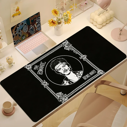 Singer B-Bruno Mars Mouse Pad Large Non-slip Lockedge Desktop Computer Desk Mat Keyboard Writing MousePad Office Gamer Student