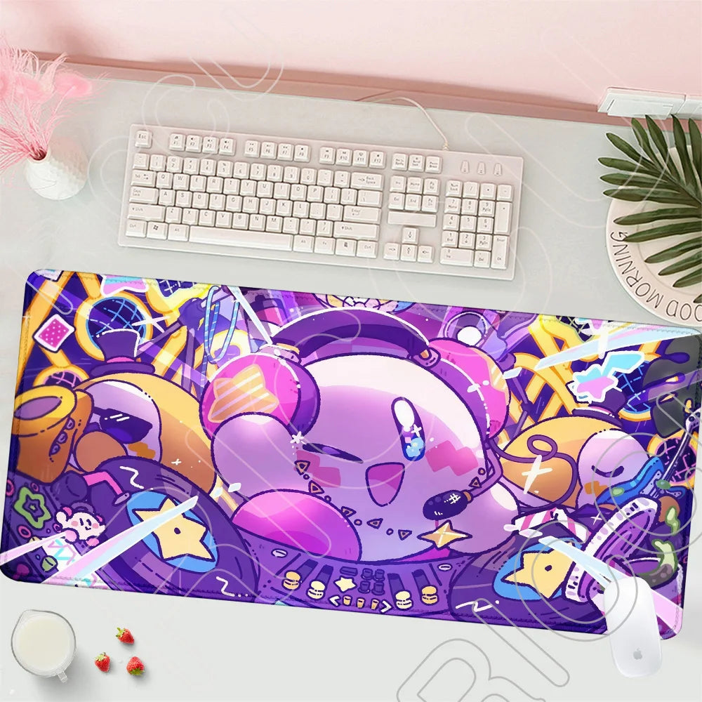 HD Printing Mouse Pad Laptop Extended protective Pad Computer Game Mousepad Cartoon K-Kirby PC Accessories Keyboard XXL Desk mat