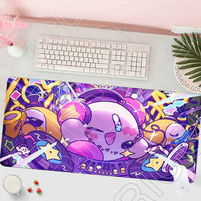 HD Printing Mouse Pad Laptop Extended protective Pad Computer Game Mousepad Cartoon K-Kirby PC Accessories Keyboard XXL Desk mat