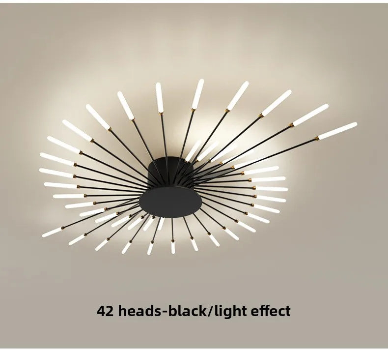 Minimalist LED Ceiling Lamp, Elegant Swirl Firework Design for Living Room, Bedroom, Dining Room