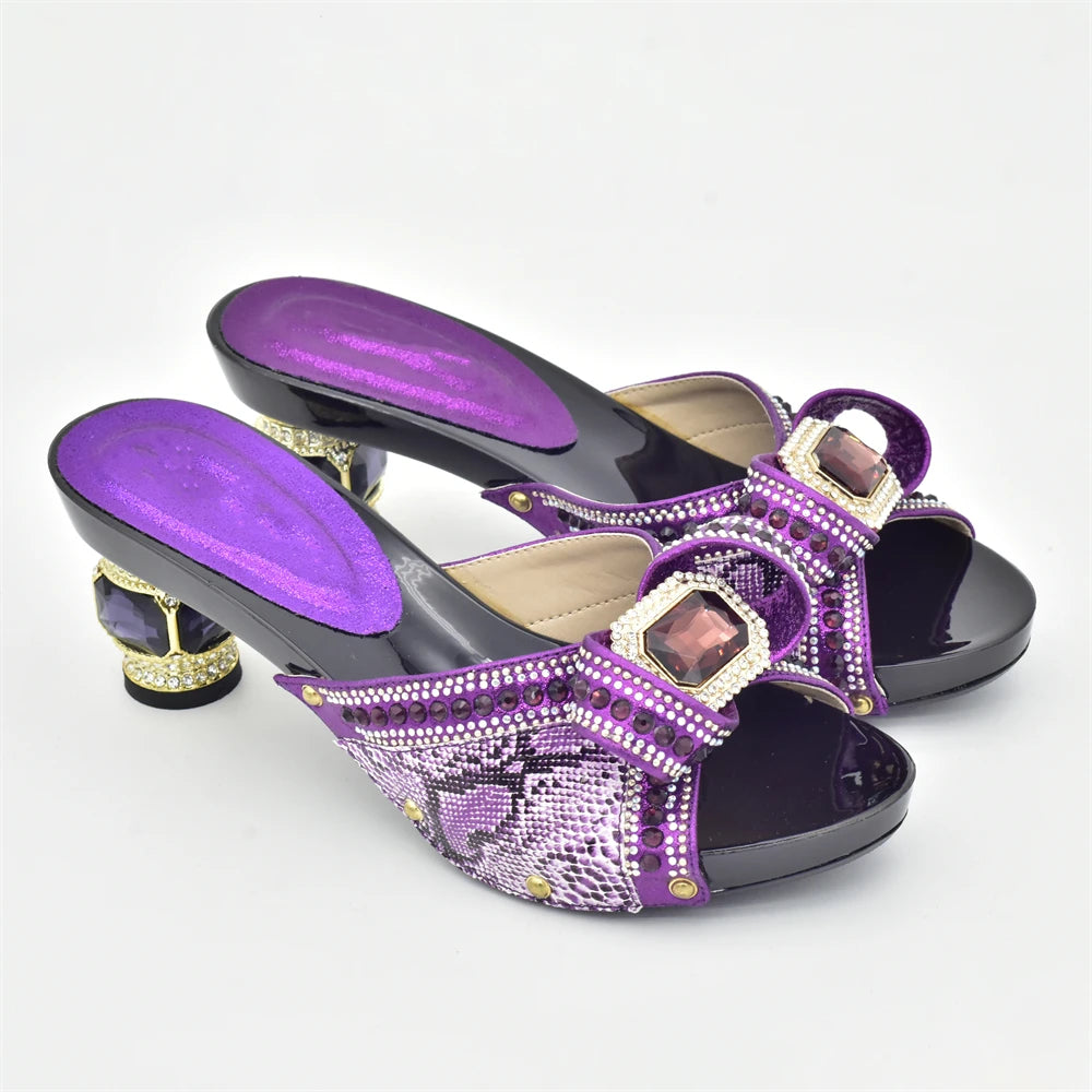 New Nigerian Women Party Pumps High Heels Designer Shoes Women Luxury 2025 Italian In Women High Quality African Wedding Shoes