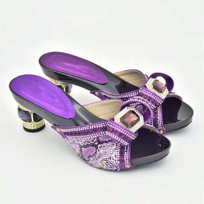 New Nigerian Women Party Pumps High Heels Designer Shoes Women Luxury 2025 Italian In Women High Quality African Wedding Shoes
