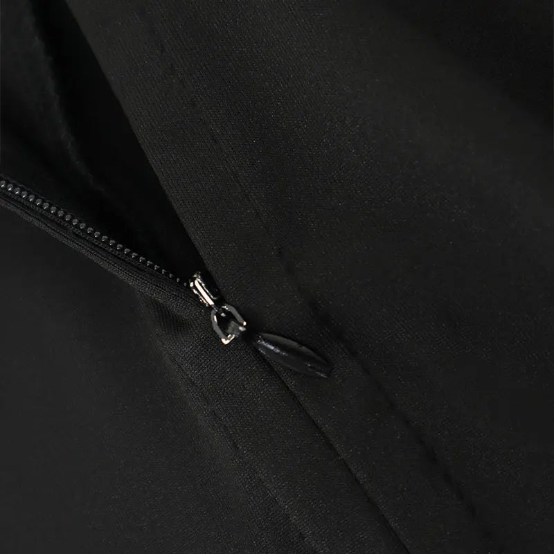 Autumn New Women's Jumpsuits Fashion Streetwear Long Sleeves Half High Collar Zippers Bodycon Rompers Black Sexy Lady Jumpsuits