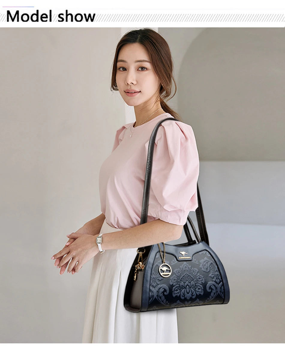 New Women Bag Luxury Designer Cowhide Handbags for Women Famous Brands Crossbody bag for Women Leather Shoulder Bags Sac a main