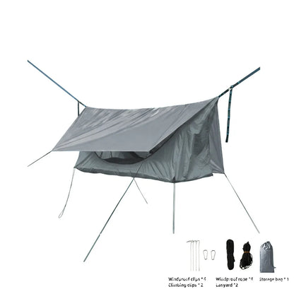 200x80cm Mosquito Net Hammock Sunshade Canopy Rainproof Outdoor Camping Shelter with Mosquito Net Portable Swing Hammock