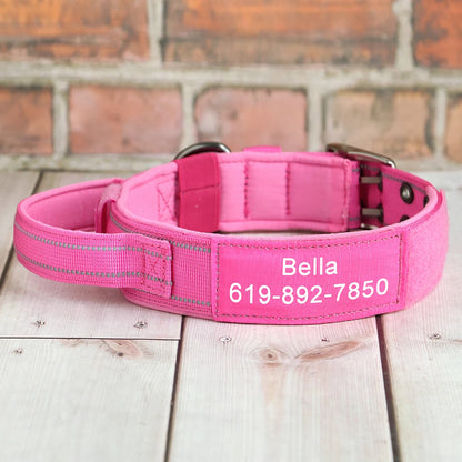 Custom Military Dog Collar Personalized Tactical Nylon Accessories Collar Adjustable Medium Large Dogs German Shepherd Collars