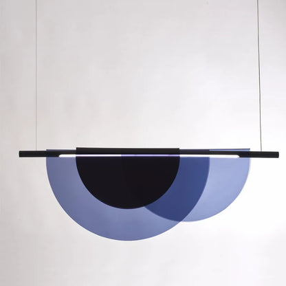 Nordic Blue Amber Acrylic Pendant Lights Living Room Makaron Hanging Lamp for Bedroom Dinning Room