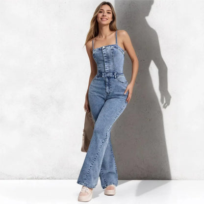 Casual Jumpsuit Jumpsuits For Woman Retro Hot Girl Style Street Slim Fashionable Women's Clothing Sleeveless Trendy Solid Color