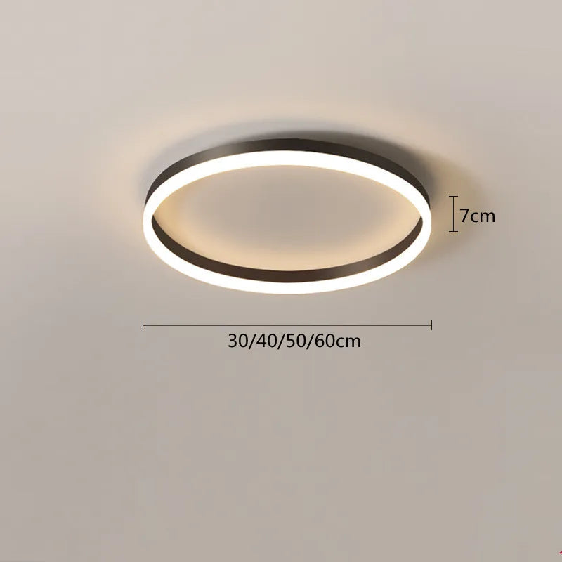 Modern Bedroom led Ceiling Lights Round Remote Control Dimmable led Living Room Ceiling Light White/Black Indoor Ceiling Lights