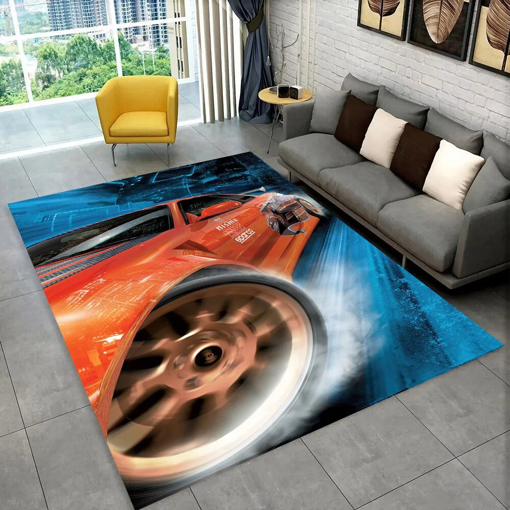 GTR Racing Car N-Nissan Logo 3D Carpet Rug for Home Living Room Bedroom Sofa Motorcycle Doormat Decor,kid  Area Rug Floor Mat