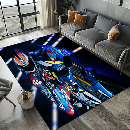 2025 Racing Car S-SUZUKI Logo Motorcycle Carpet Rug for Bedroom Living Room Home Sofa Decoration,kids Play Decor Floor Mat Gift