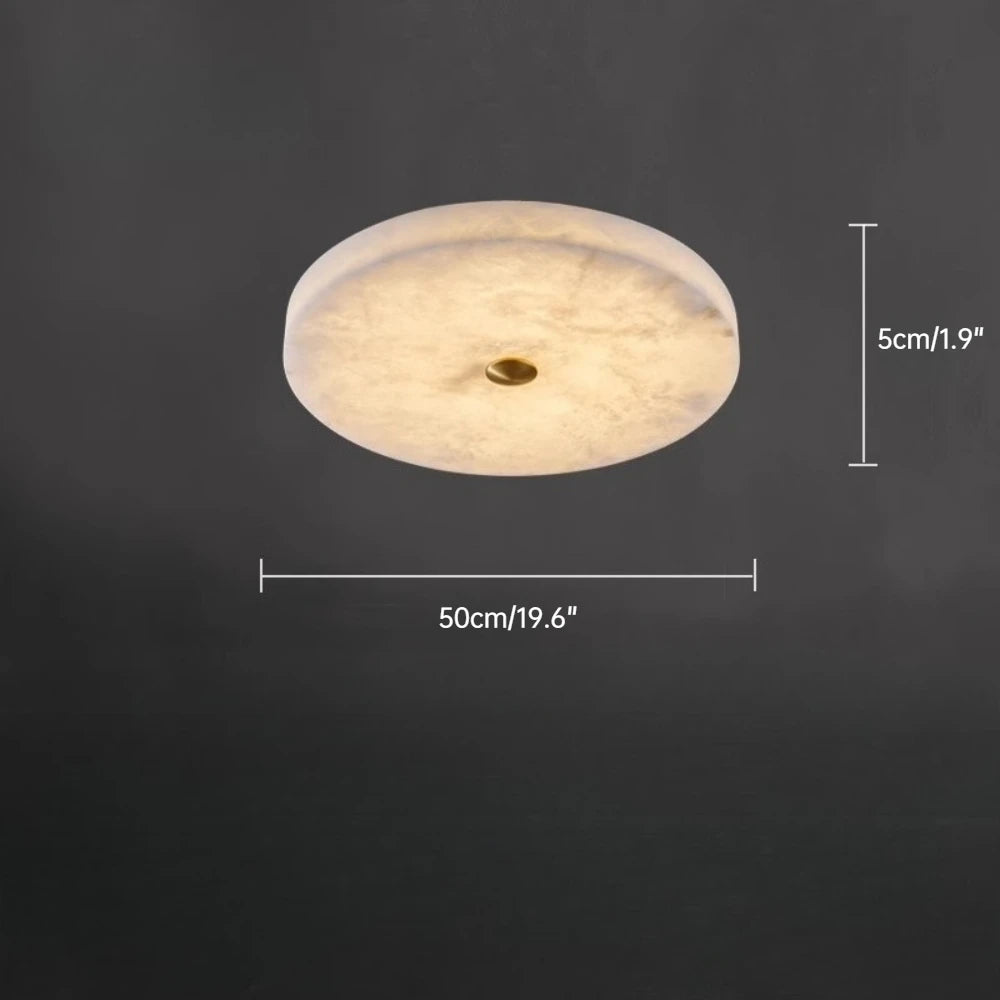 Simple LED round Natural Marble alabaster Ceiling Lamp Living Room Bedroom Corridor Circular Ultra-thin All-copper Wall Lamp