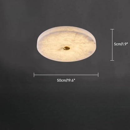 Modern Simple LED Natural Marble Ceiling Lamp Living Room Bedroom Corridor Circular Ultra-thin All-copper Wall Lamp Indoor Decor