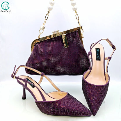 Nigerian Style Large Capacity Shoulder Bag African Ladies Wedding Party Shoes Or Commuter Shoes And Bag