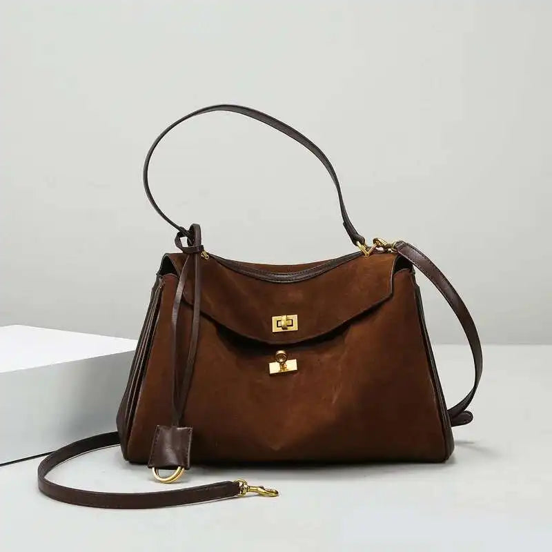 Luxury Fashion Leather Women's Tote Bag Lazy Bag Rodeo Briefcase Handbag Underarm Bags Large Capacity Crossbody Shoulder Bag