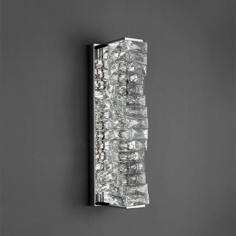 Luxury Crystal Wall Lamp Modern LED Sconce Chrome Gold Mirror Wall Light For Living Room Bedroom Aisle Indoor Decor Vanity Light