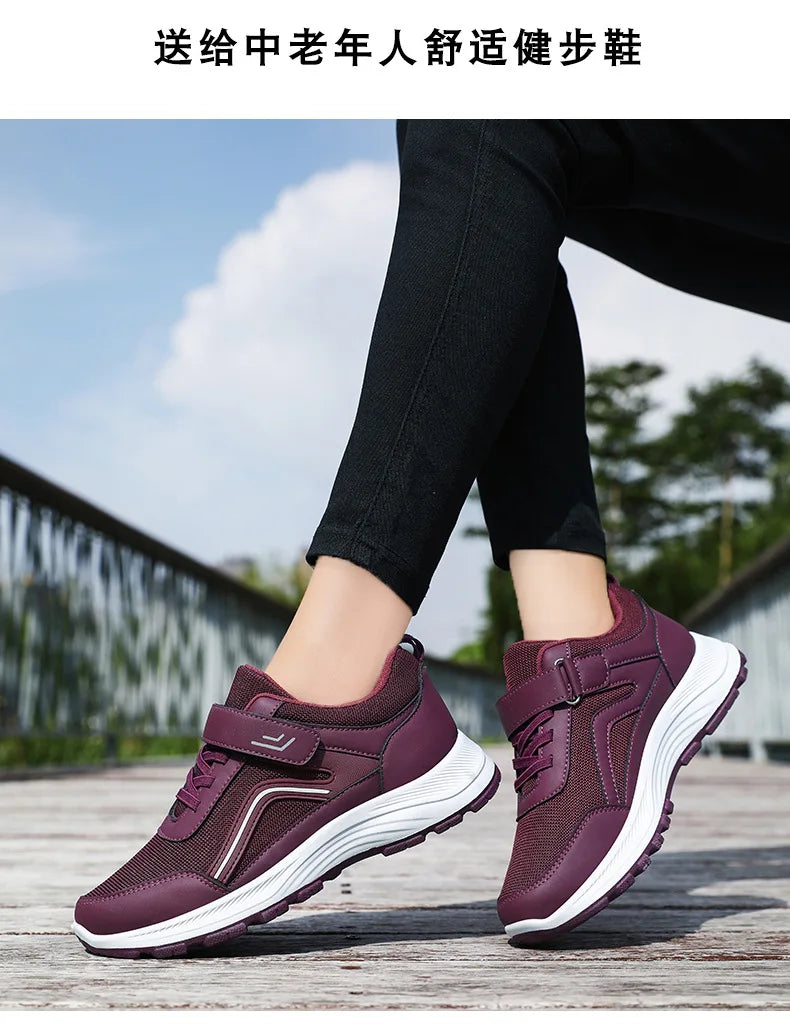 Women's Autumn New Shoes Breathable and Comfortable Walking Shoes Winter Sneakers Women Velcro Sneakers  Casual Shoes