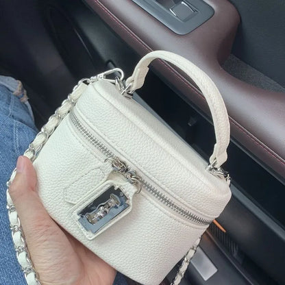 Women Square Handbags 2024 Summer Fashion Chains Crossbody Bags Texture PU Shoulder Bag Elegant Chic Mini Mobile Phone Bags