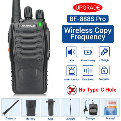 Baofeng BF-88E Walkie Talkie Wireless Copy Frequency Long Range UHF 400-470MHz Portable Ham Two Way Radio for Hunting