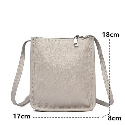 High Quality Genuine Leather Crossbody Bag for Women Vintage Cowhide Leather Shoulder Bag Small Luxury Designer Satchel Handbags