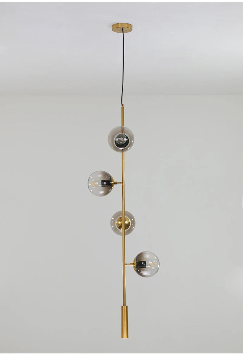 Northern Europe Dining Room Chandeliers Designer One Character Long Strip Pendant Lamp Decoration Maison LED Lights