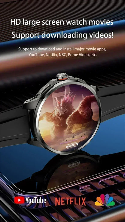 H99 Smart Watch Android Watches Amoled Smartwatch With 190° Rotary Camera Google Play Store 1.95 inch Amoled Screen