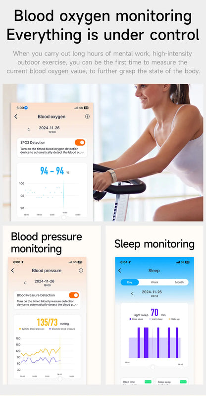 LIGE Smart Watch Men Women Fitness Smart Bracelet Sports Band Heart Rate Blood Pressure Monitor Waterproof Multifunction Watches