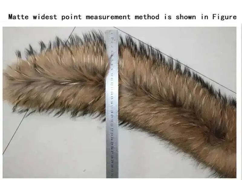 Natural Color Raccoon Fox Real Fur Collar Scarf Genuine Big Size Scarves Warp Shawl Neck Warmer Stole Muffler with Clip Loops #6