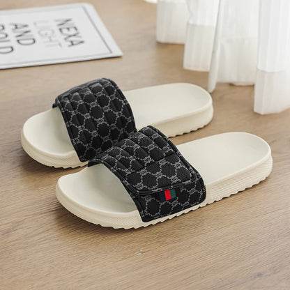 Summer men's slippers fashion comfortable breathable slippers indoor bathroom sandals plus size casual outdoor beach shoes 47
