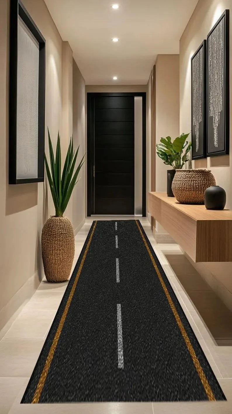 Racing Track Runner Rug City Road Printed Carpet Porch Foyer Covered with Rug Children's Climbing Mat Home Decoration