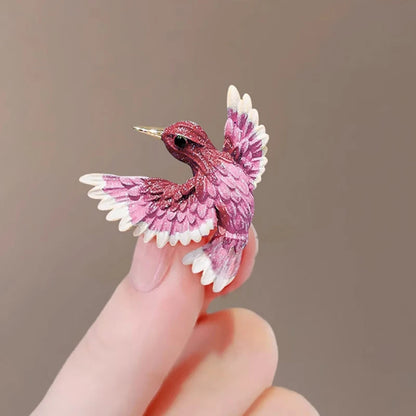 Exquisite Shiny Rhinestone Hummingbird Brooches For Women Clothing Coat Jewelry Accessries Gift