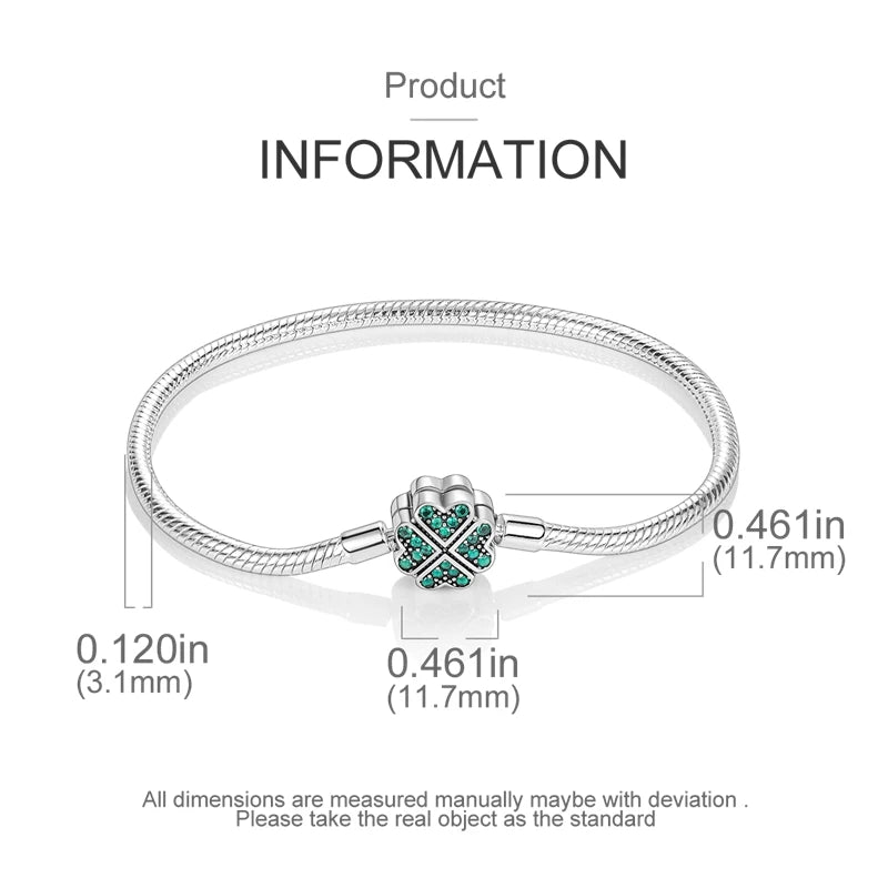 925 Sterling Silver Heart Love Snake Chain Bracelet Infinite Knot Butterfly For Women Fit Original Charms Beads Jewelry Gift