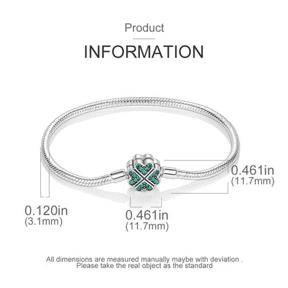 925 Sterling Silver Heart Love Snake Chain Bracelet Infinite Knot Butterfly For Women Fit Original Charms Beads Jewelry Gift