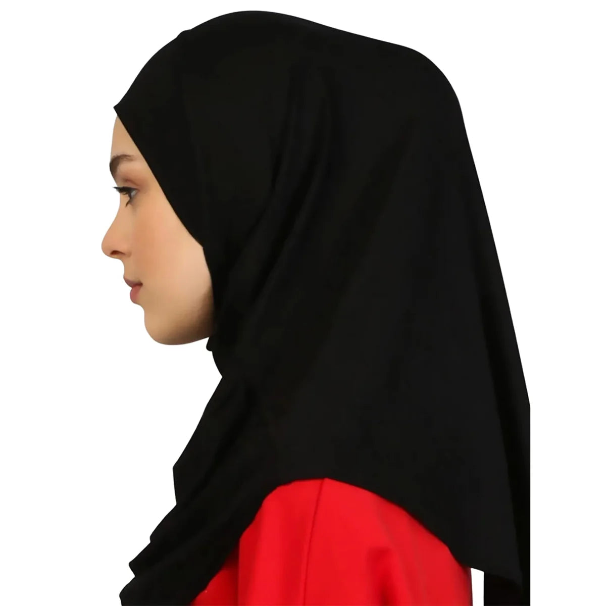 New Ready To Go Wear Instant Hijab for Women Solid Color Hemp Headscarf Neck Cover Sports Hijabs Pinless Islam Shawls and Wraps