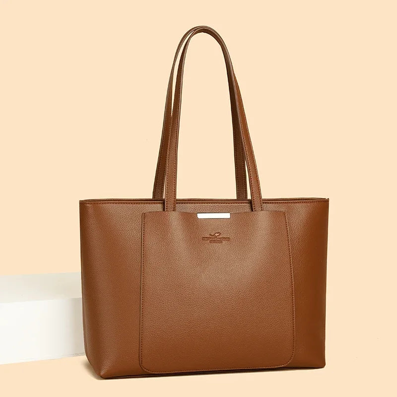 High Quality Leather Shoulder Crossbody Messenger Tote Bag Large Handbag Purses Genuine Brand Luxury Designer Women Bags