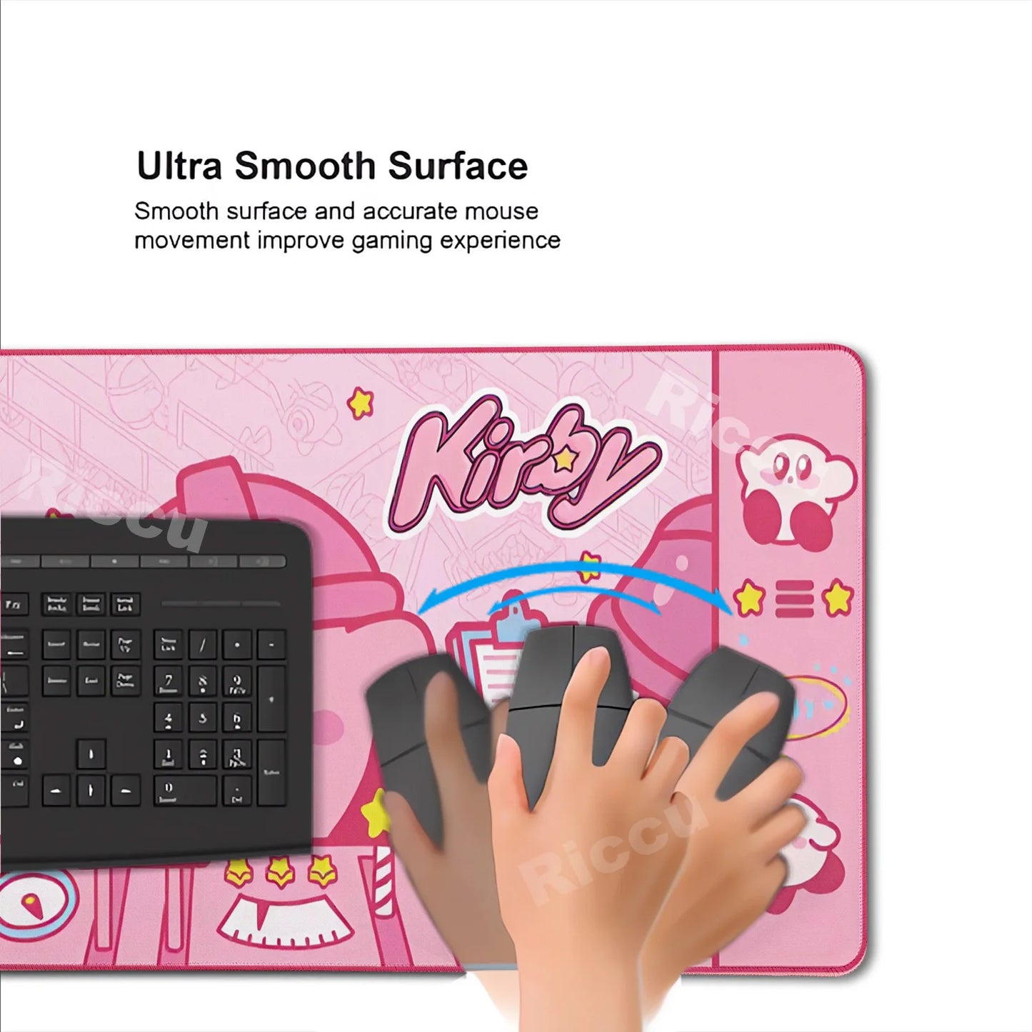 HD Printing Mouse Pad Laptop Extended protective Pad Computer Game Mousepad Cartoon K-Kirby PC Accessories Keyboard XXL Desk mat