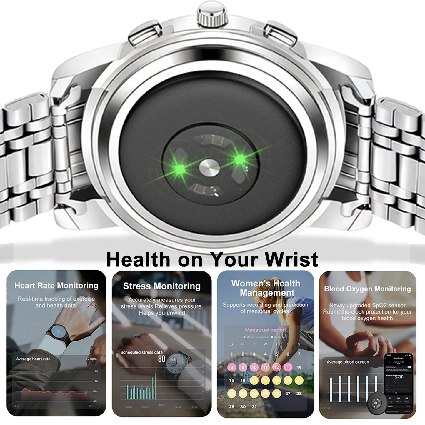 Watch AI Health Patch, Turn Any Watch Into A Smart Watch, Smart AI Health Detection Device for Regular Watches, Multi Functions