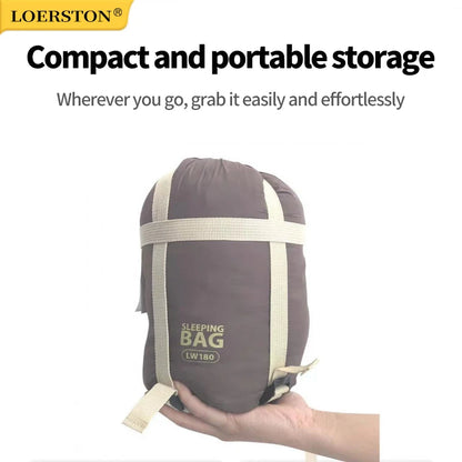 Outdoor Camping Ultralight Compact Adult Sleeping Bag Travel Washable Down Cotton Insulation Dirt-Resistant Portable Waterproof