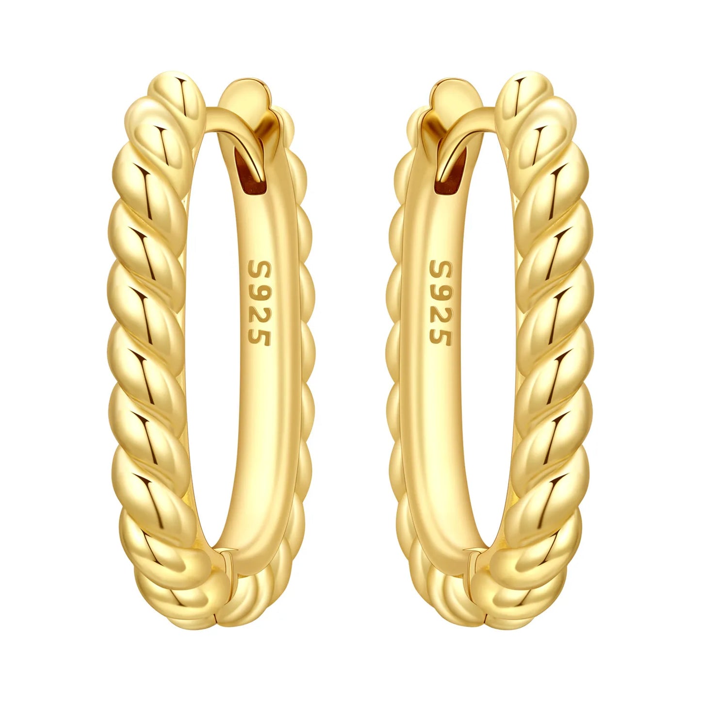 Original 925 Sterling Silver Heart Vintage Luxury Earrings Fashion 18K Gold Hoop Earrings for Women Piercing Jewelry Aretes 2026