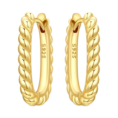 Original 925 Sterling Silver Heart Vintage Luxury Earrings Fashion 18K Gold Hoop Earrings for Women Piercing Jewelry Aretes 2026