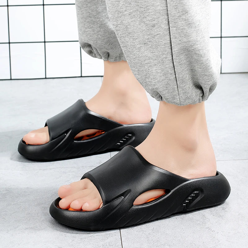 Men Massage Slippers Indoor Outdoor Sandals Beach Casual Shoes Comfortable Soft Slides Flip-flops Men's Sandals Big Size 46 47